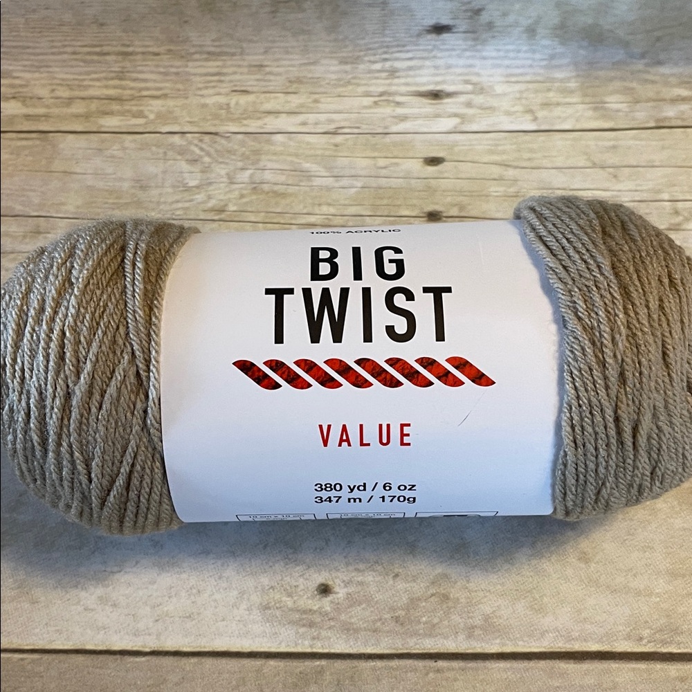 Mushroom Big Twist Acrylic Yarn 6 Oz